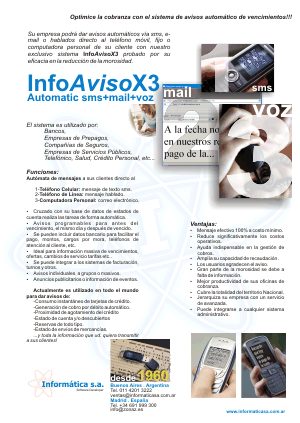 InfoAvisoX3- Automatic sms+mail+voice